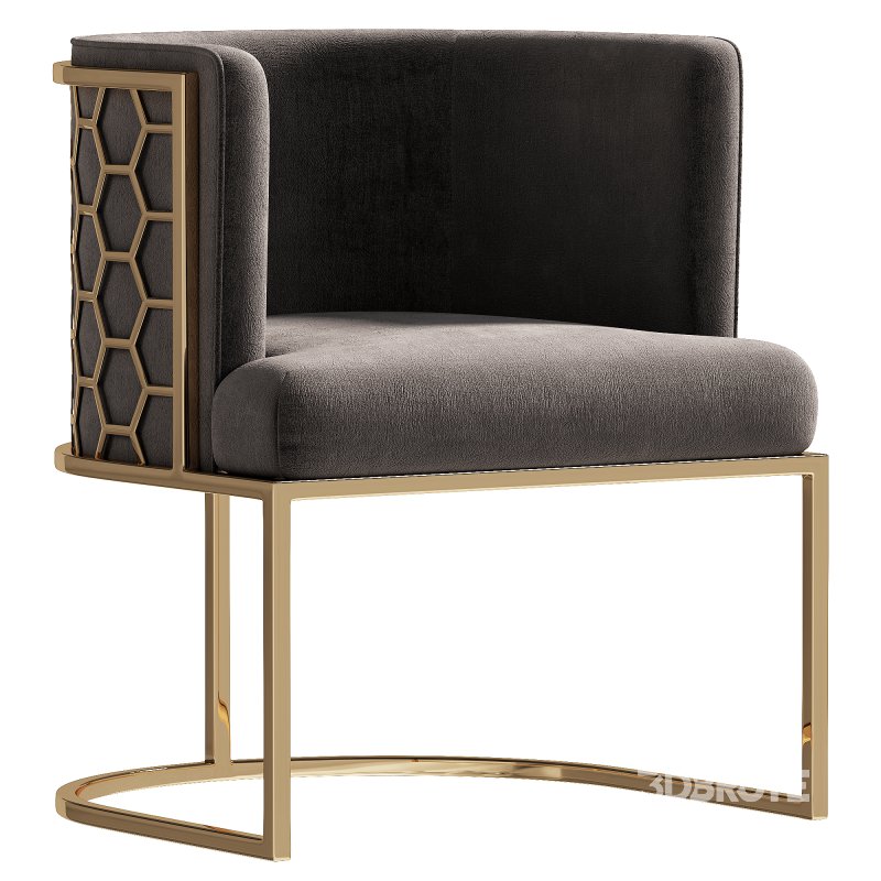 Carma Velvet Lounge Chair Image 2