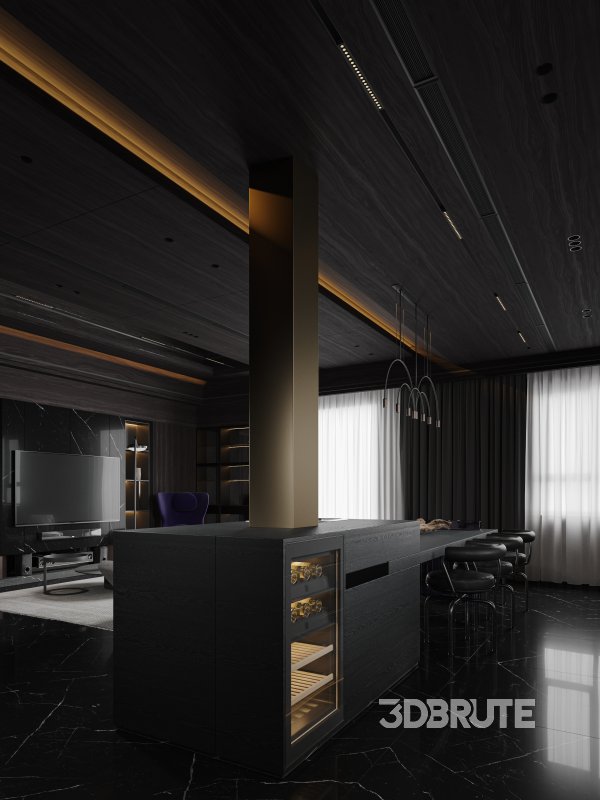 Living Room Dining Room Kitchen Image 9