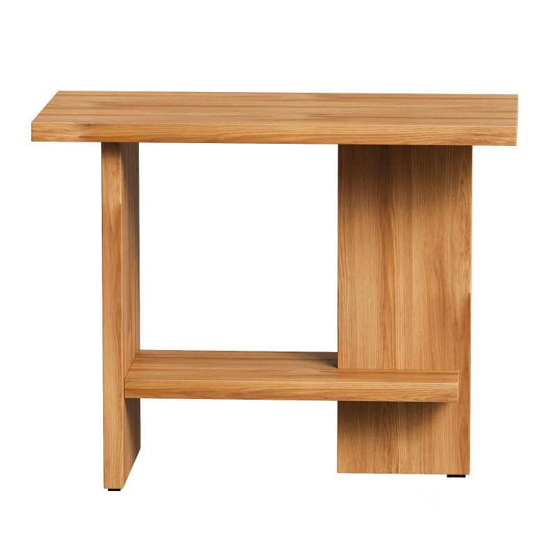Tee Side Table, Rectangular, Matt Lacquered Oak Image 4