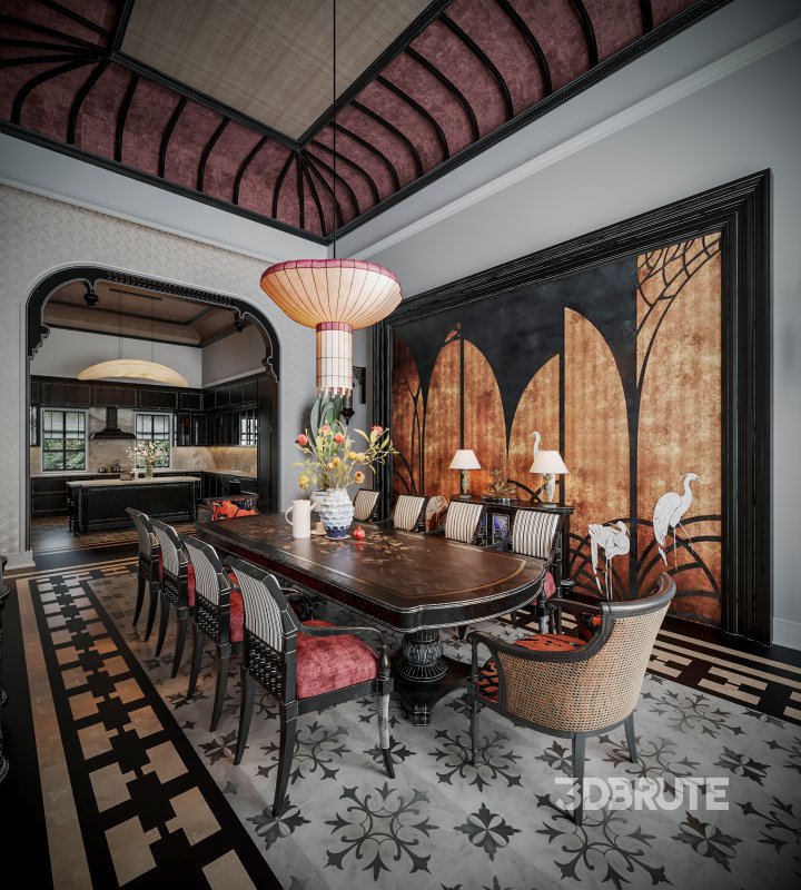 Living Room Dining Room Kitchen Image 8