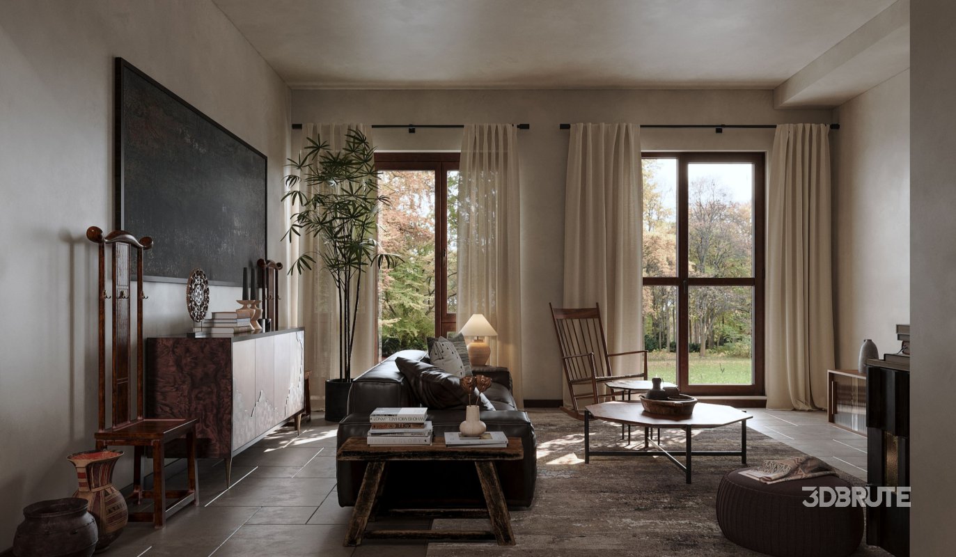 Living Room Dining Room Kitchen Image 15