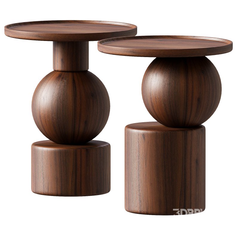 Solid walnut end table, Stigido Image 4