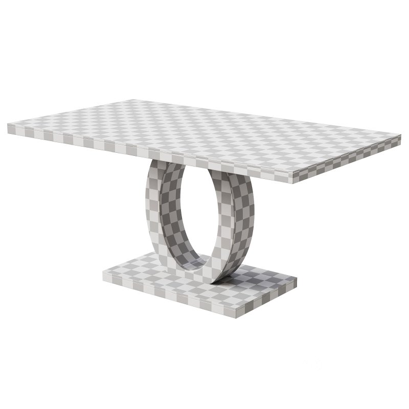 Scottsmoor Modern High Gloss Halo 6 Seater Dining Table Image 3