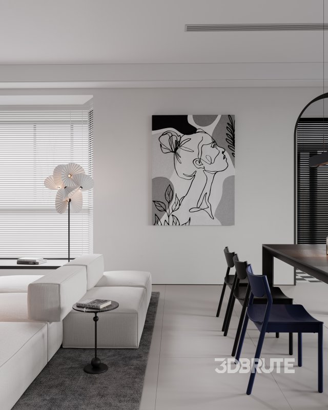 Living Room Dining Room Kitchen Image 16