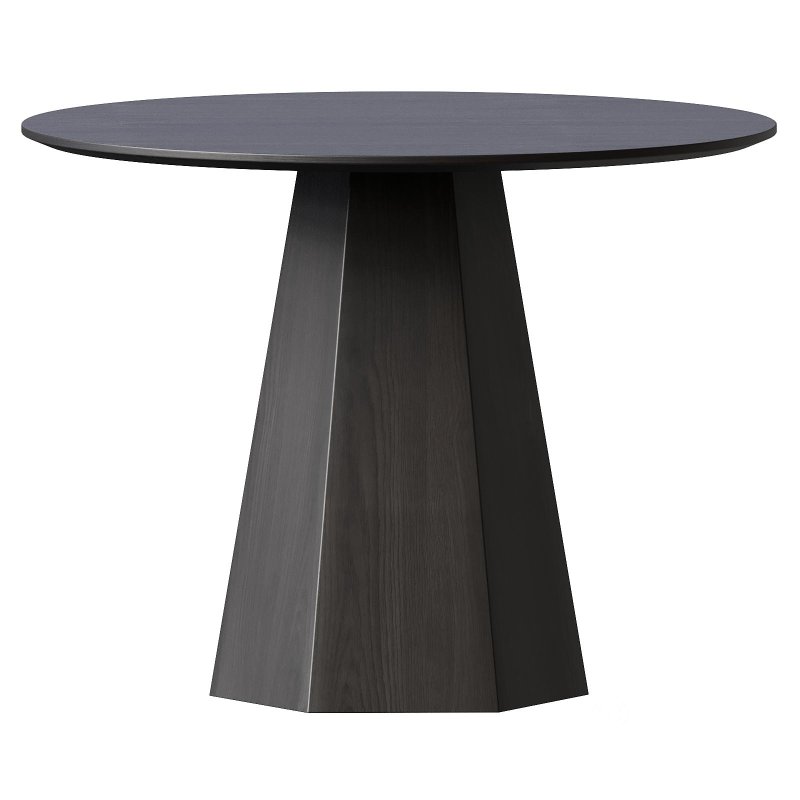 Round Black Dining Table Image 2
