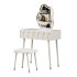Ensemble coiffeuse avec tabouret et miroir Carmell - Thumbnail 6
