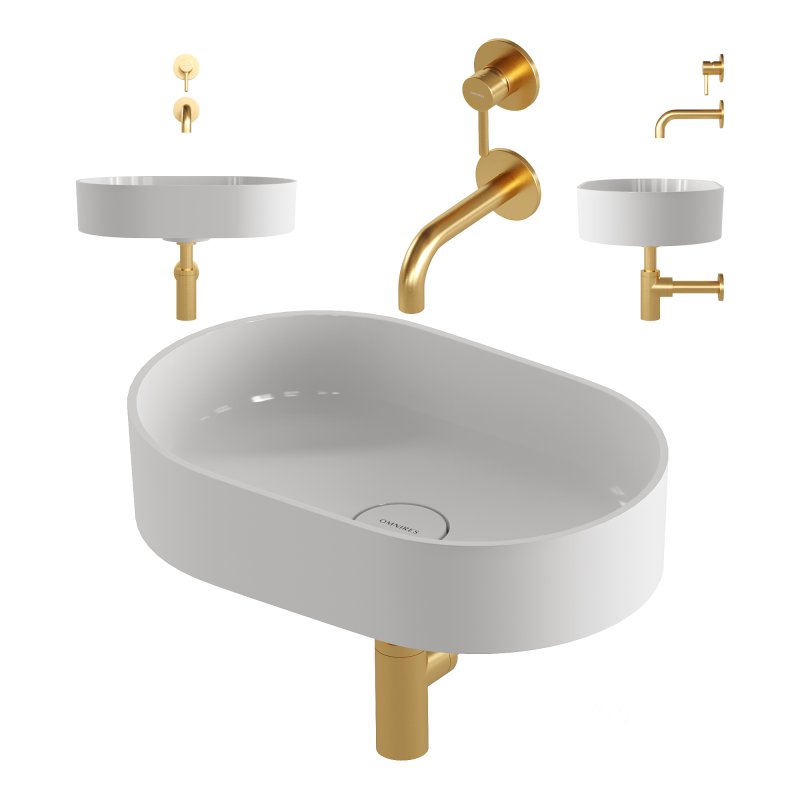 OVO Countertop Basin and Y Basin Mixer by OMNIRES Image 2