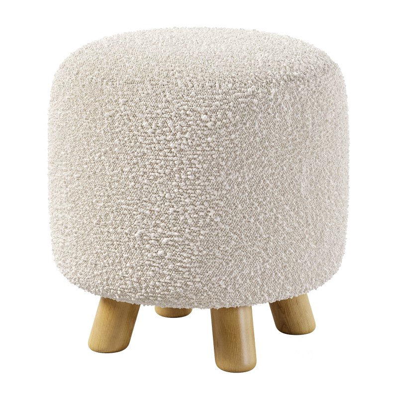 Pouf Boucle Faux Fur Image 5