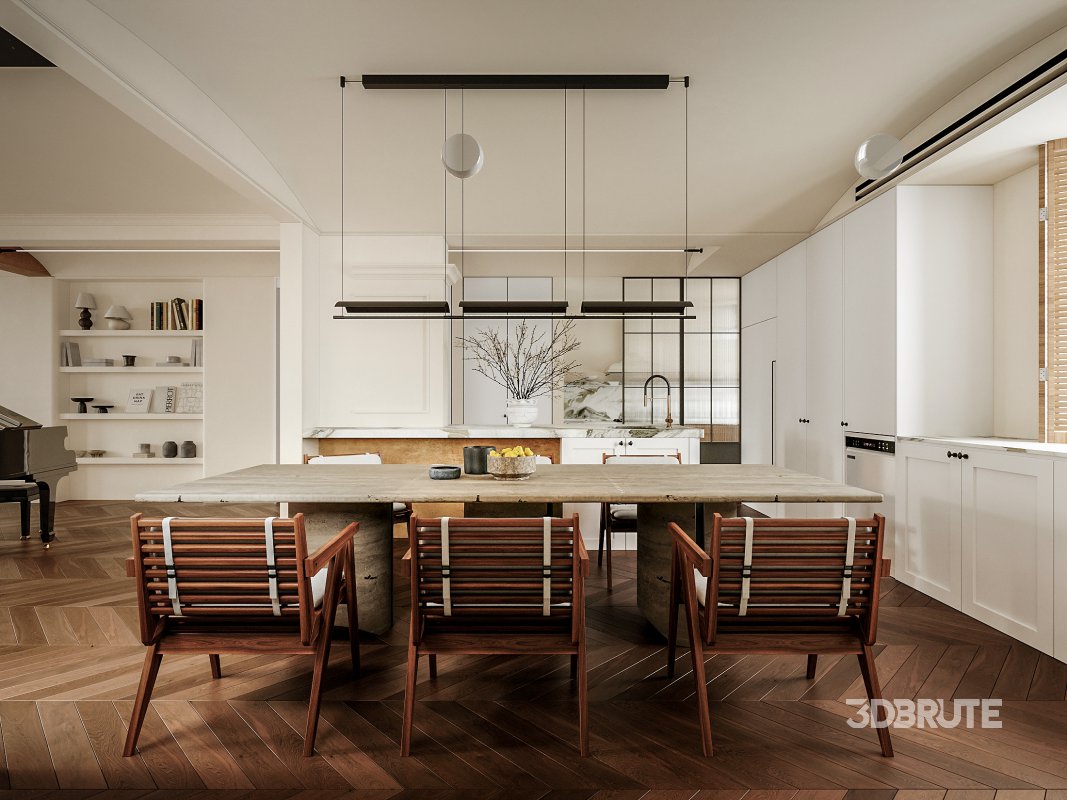 Living Room Dining Room Hallway Image 3