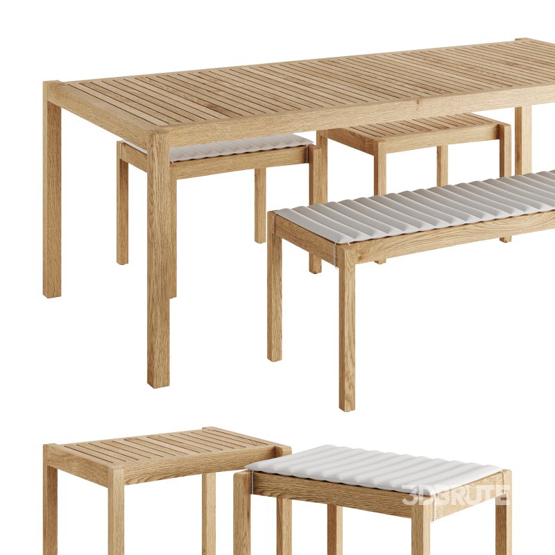 AH901 and AH912 Outdoor Dining Set by Carl Hansen Image 3