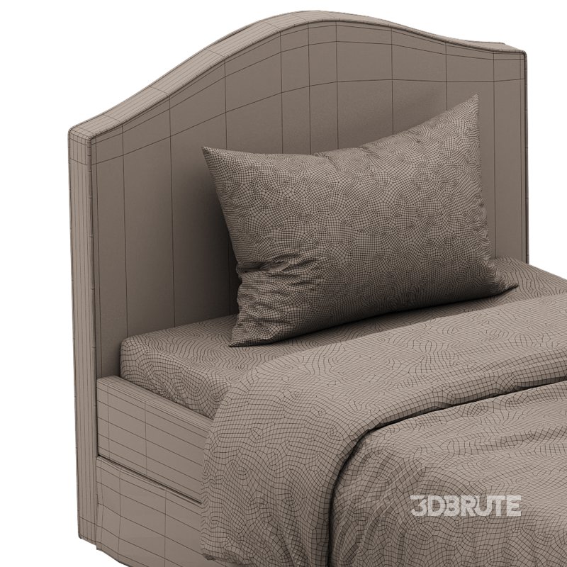 Upholstered bed frame Kilanda light beige Luroy Standard Single Image 13