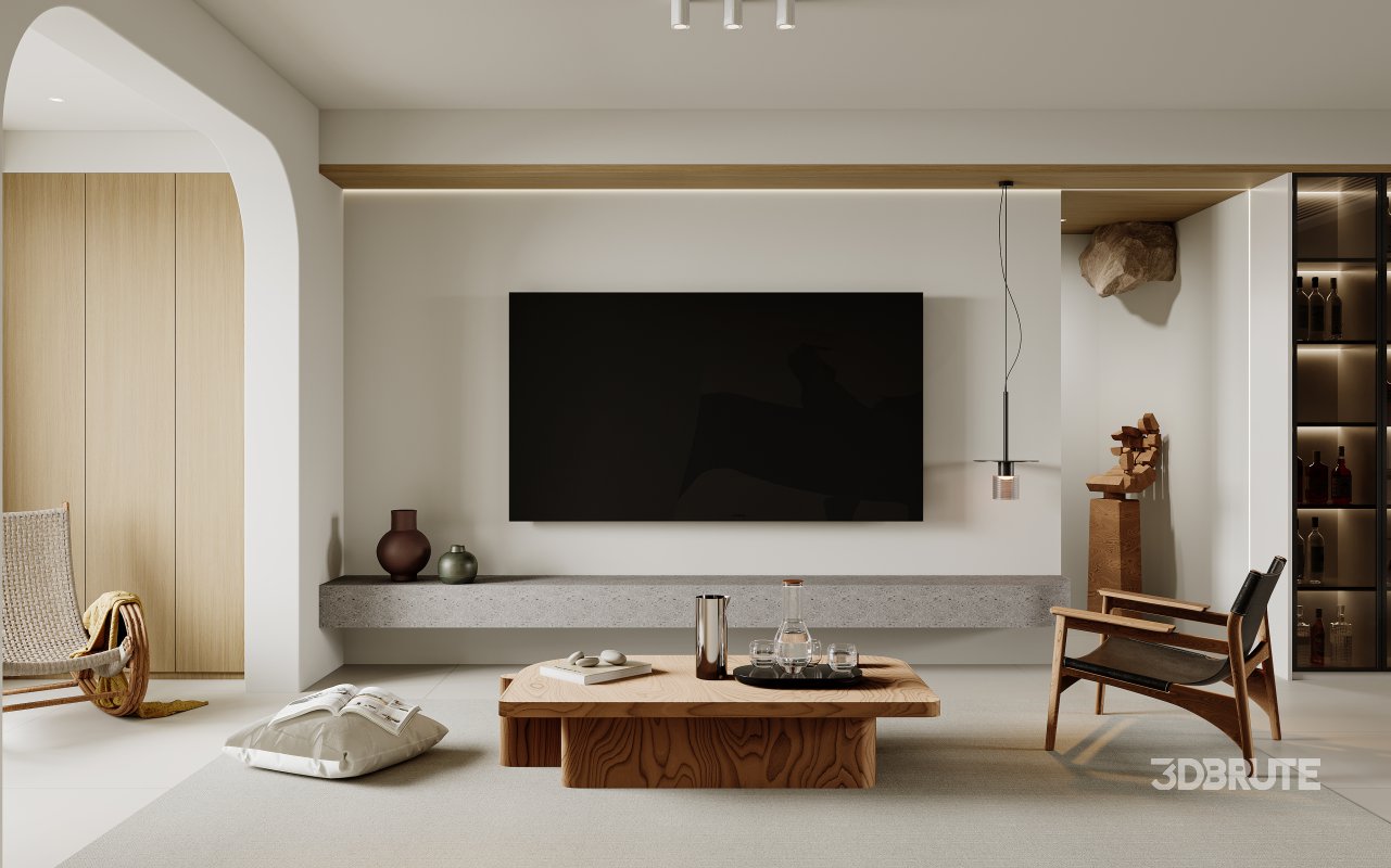 Living Room Dining Room Kitchen Image 12