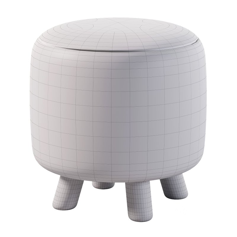 Pouf Boucle Faux Fur Image 6