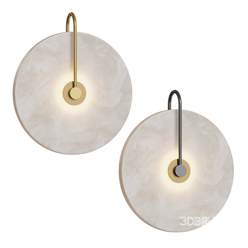 Frosted White Marble LED Wall light Image 1