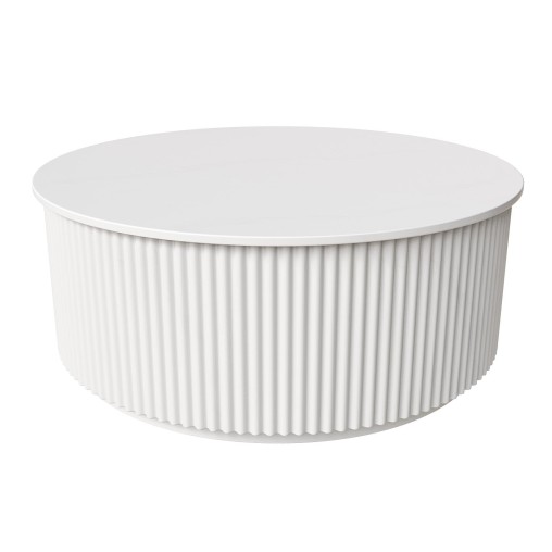Nomad Round Coffee Table – White