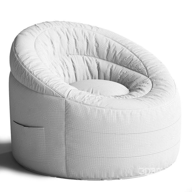 POD by Urban Shop Soft Plush Corduroy Bean Bag Chair with Pocket Image 2