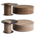 Anita Round Wooden Coffee Table Set - Thumbnail 1
