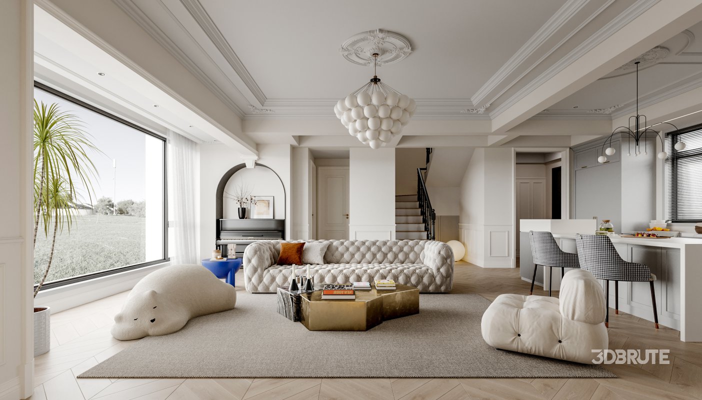 Living Room Dining Room Kitchen Image 2