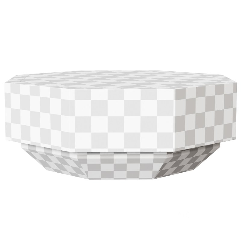 Wood Octagonal Coffee Table Image 5