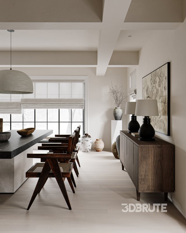 Living Room Dining Room Kitchen Image 8