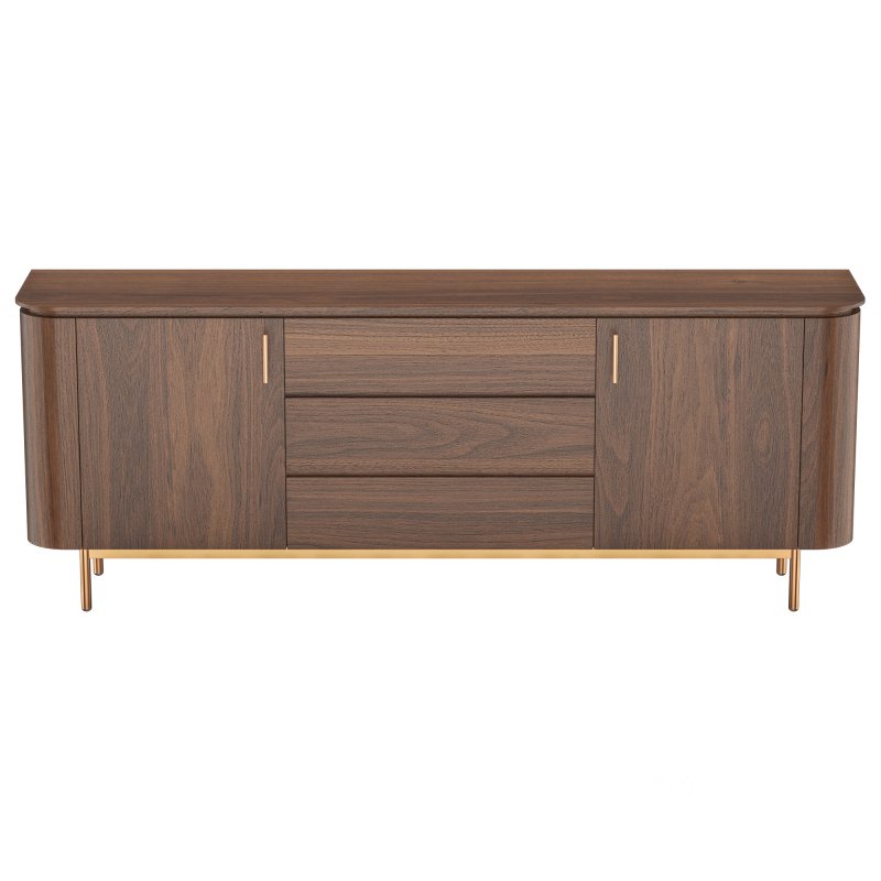 Wood veneer sideboard with doors Image 1