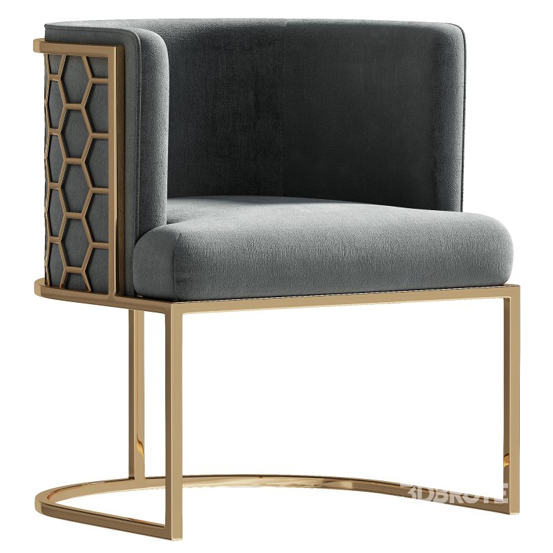 Carma Velvet Lounge Chair Image 3