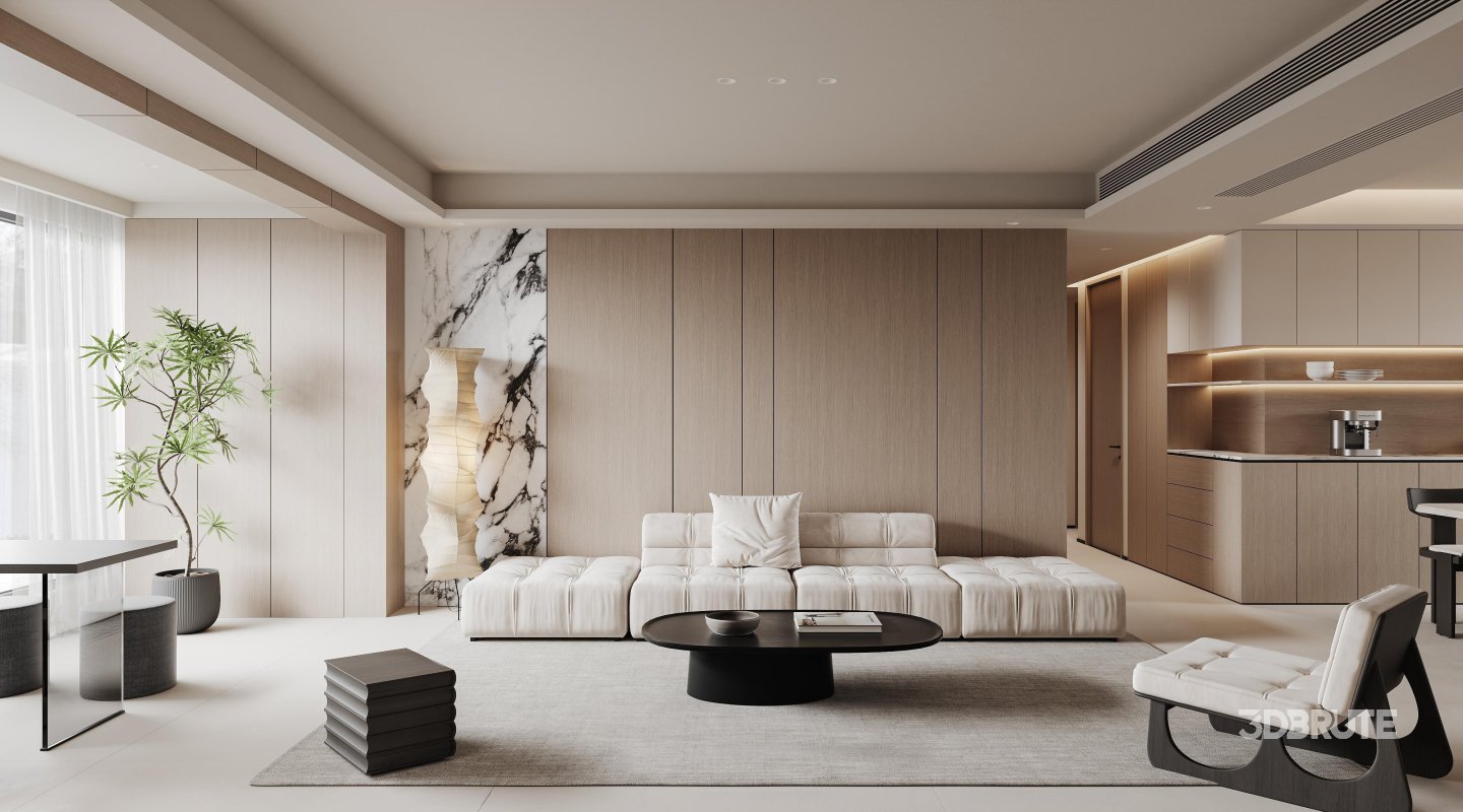 Living Room Dining Room Office Image 4