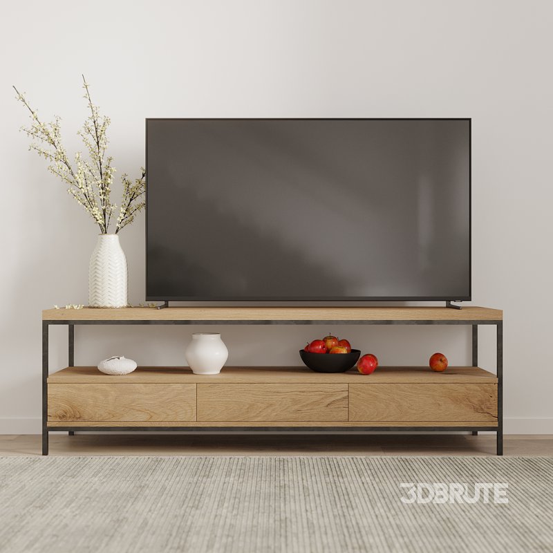 TV Stand 3 Drawers by mLOFT Image 3