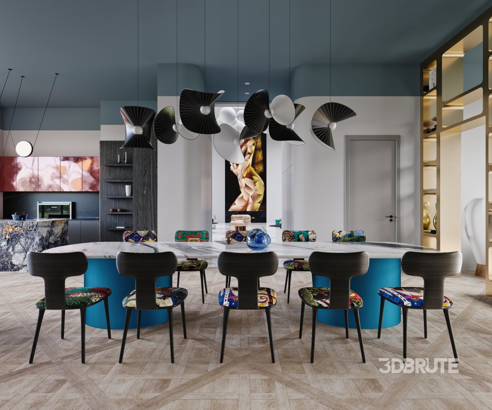 Living Room Dining Room Kitchen Image 25