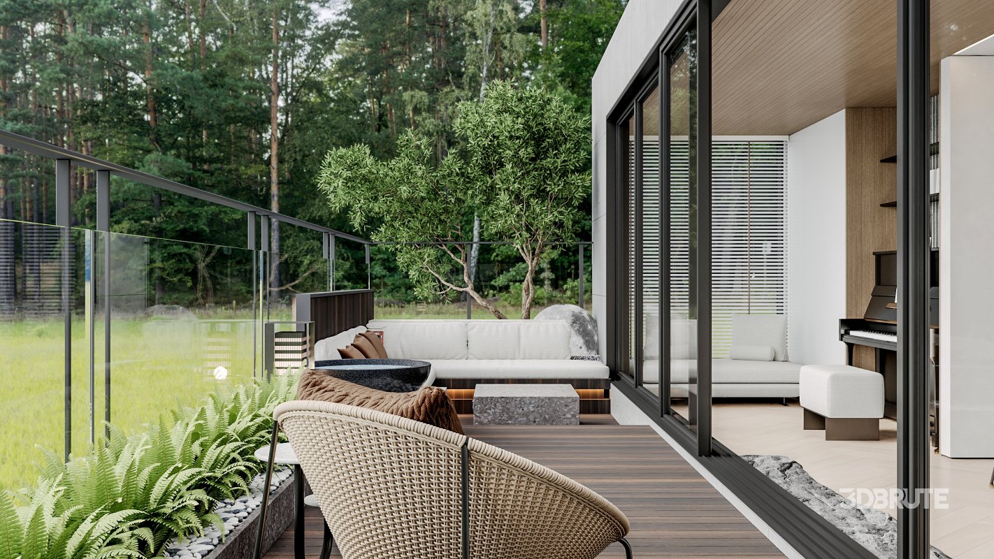Dining Room Kitchen Courtyard Image 3