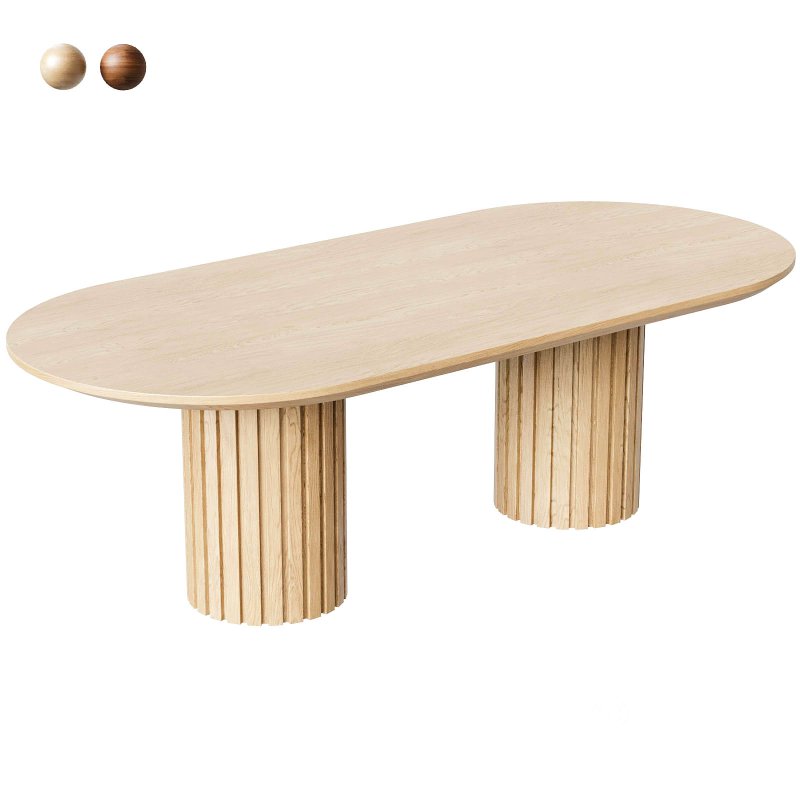 Oval Dining Table in Oak Image 4
