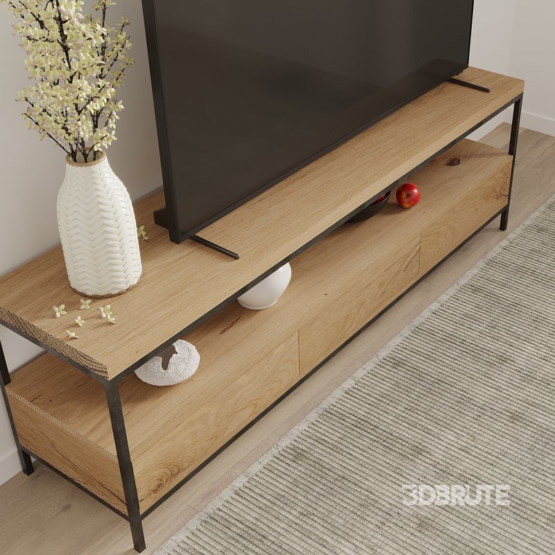 TV Stand 3 Drawers by mLOFT Image 4
