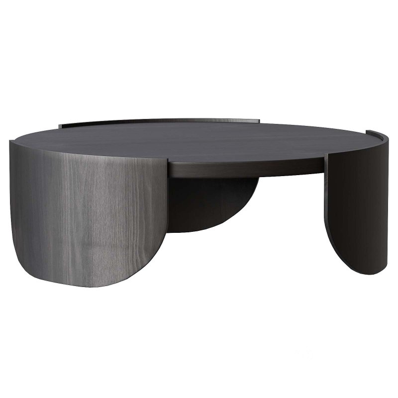 Round Coffee Table – Black Image 2