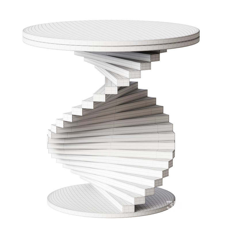 Round Faux Marble Gold Side Table with Metal Frame Image 3