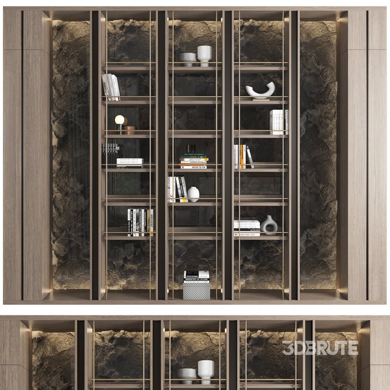 Wooden Rack Glass Decor Image 1