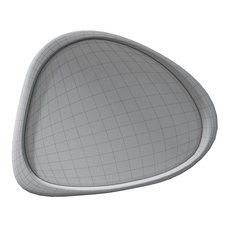 Asymmetrical Walnut Wood Mirror Image 2