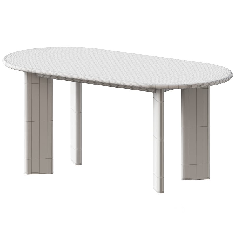 Oval Wood Dining Table Image 7