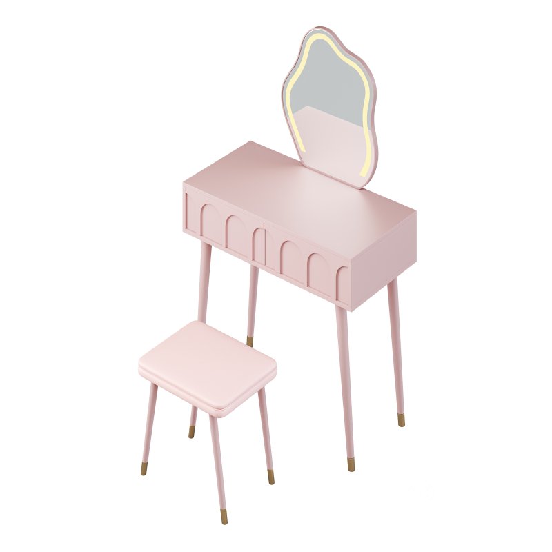 Ensemble coiffeuse avec tabouret et miroir Carmell Image 4