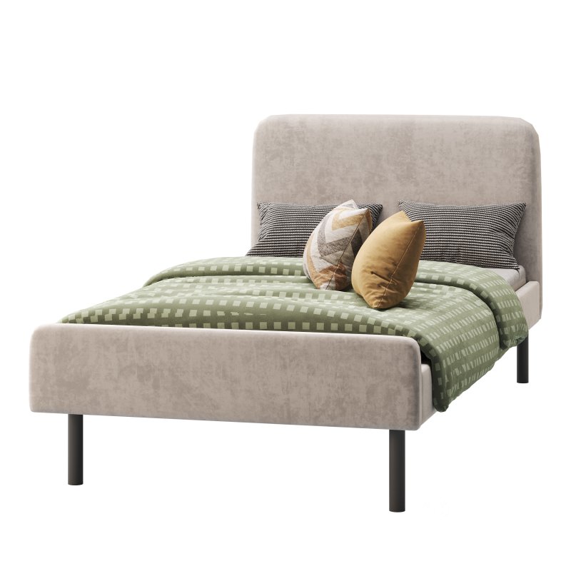 Upholstered bed frame Vissle dark grey Standard Single Image 6