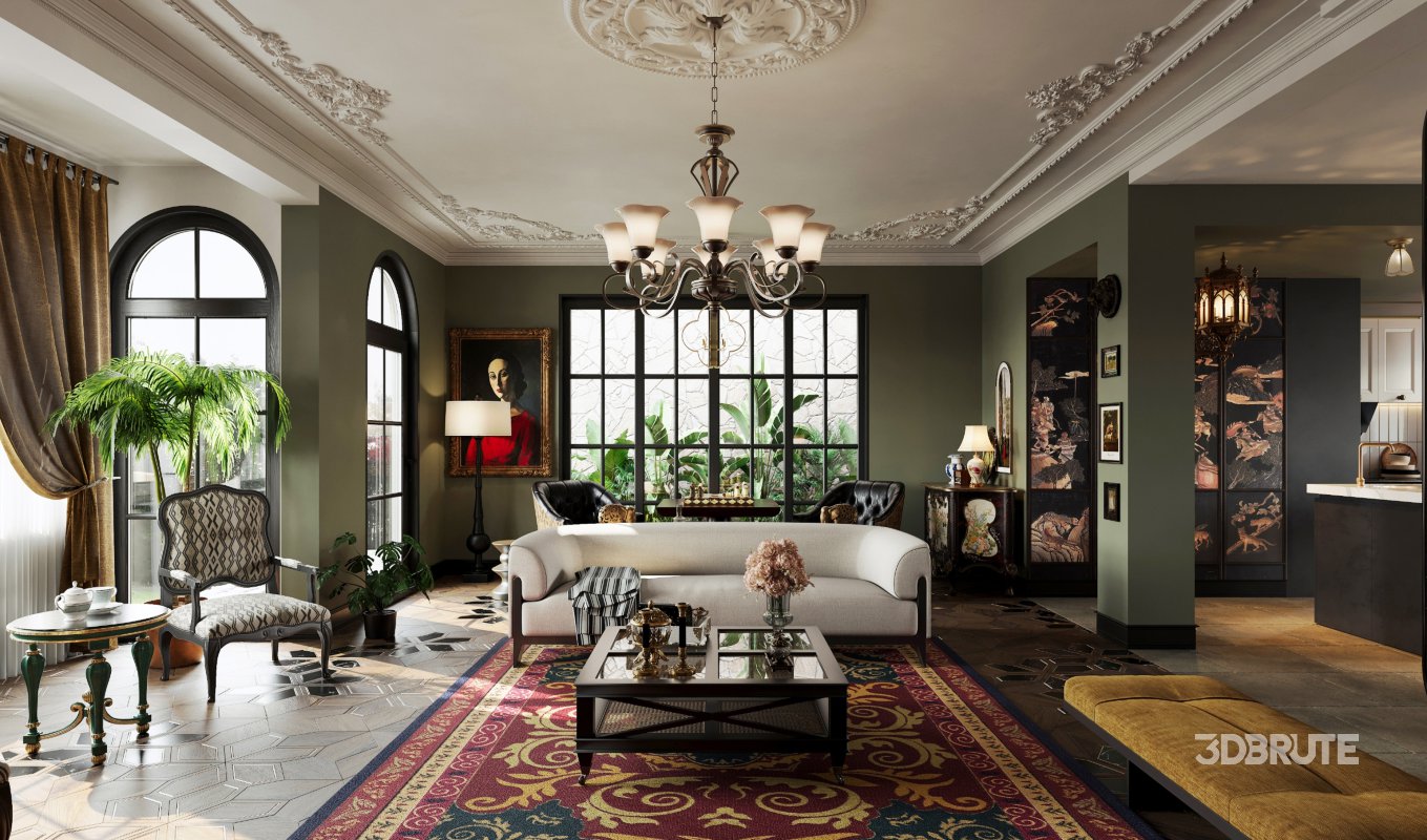 Living Room Dining Room Kitchen Image 5