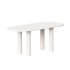 Pine Solid Wood Oval White Dining Table - Thumbnail 5