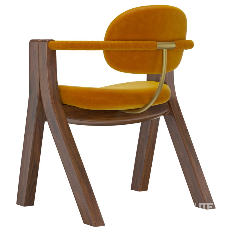 Fabric chair with armrests Image 4