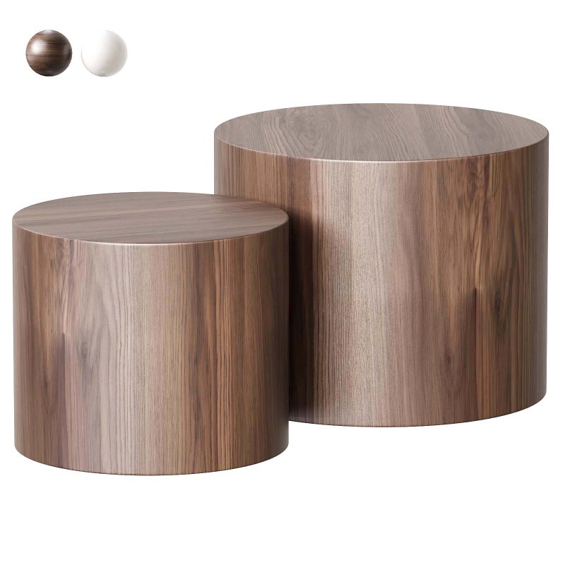 Small Coffee Table Nesting End Table Set Image 5