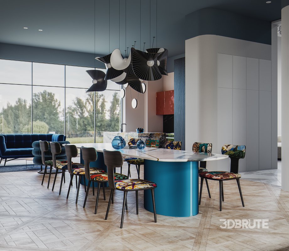 Living Room Dining Room Kitchen Image 10