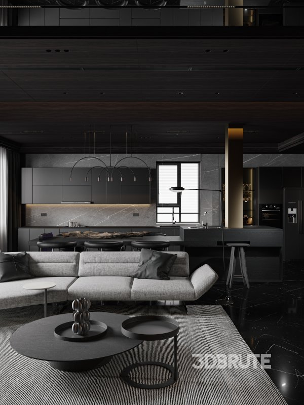 Living Room Dining Room Kitchen Image 3