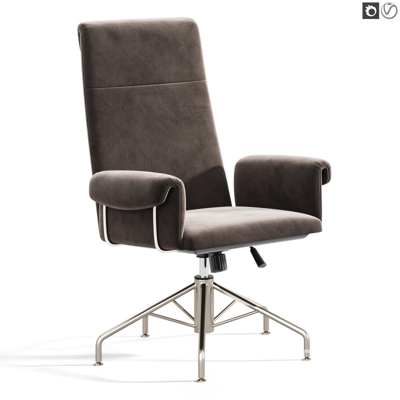 Saviti Olive Velvet Office Chair Image 1
