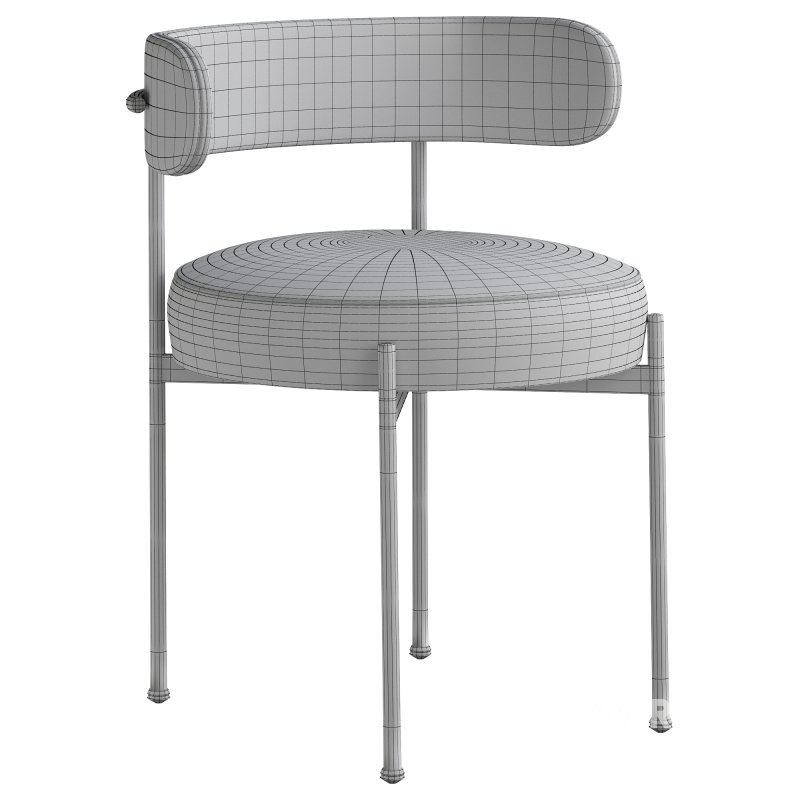 Inesse Boucle Ivory Dining Chair Image 2