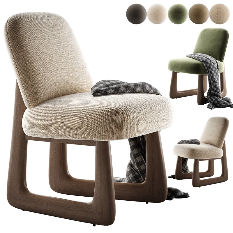 Pula Warm White Boucle Dining Chair Image 4