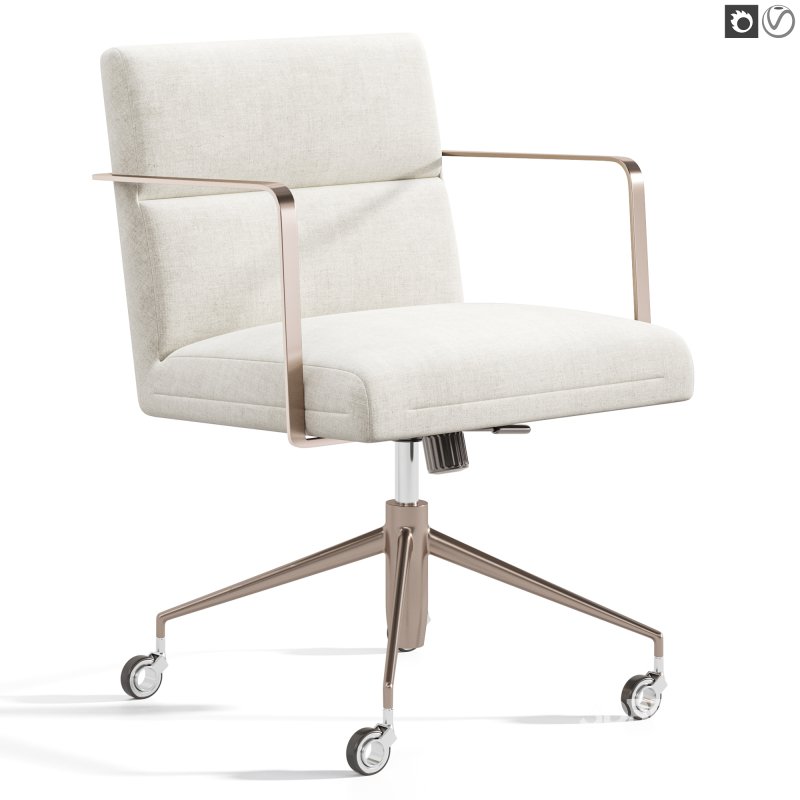 Etana Black Leather Office Chair Image 5