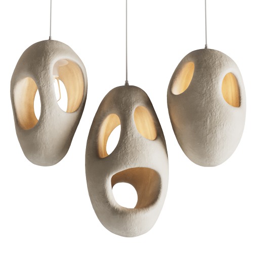 Sculptural Japandi Pendant light
